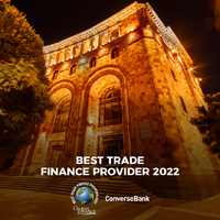 Converse Bank is the best Trade Finance Provider 2022 in Armenia according to Global Finance 